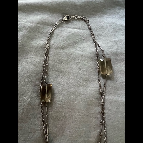 Smokey Quartz Silver Necklace - Picture 11 of 15